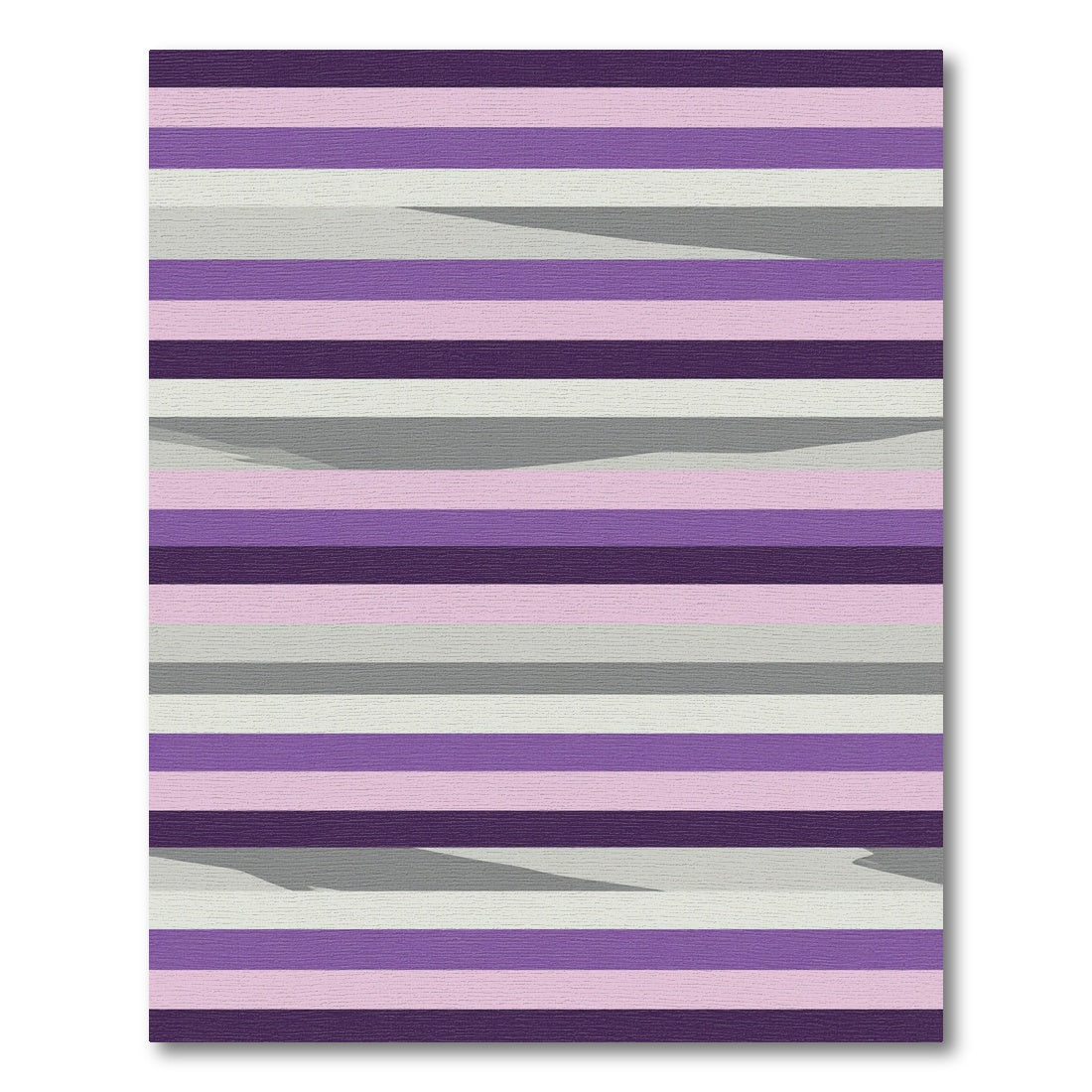 Modern Purple Gray Lavender Stripes Rug