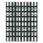 Grayscale Woven Checkered Plank Rug