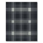 Dark Gray Modern Grid Checkered Rug