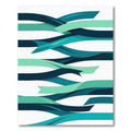 Teal Teal Waves Abstract Rug