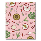Whimsical Botanical Fork Picnic Arrangement Rug