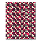Bold Pink and Cherry Grid Mosaic Rug