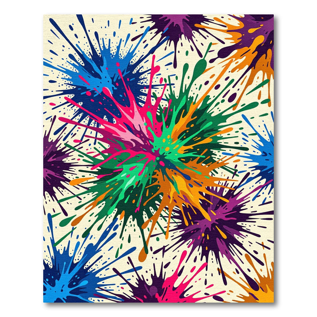 Vibrant Splash Abstract Expressionism Rug