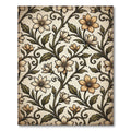 Vintage Cream Floral Vine Scroll Rug