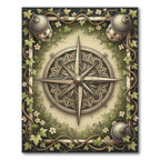 Enchanted Compass with Ivy Foliage Rug