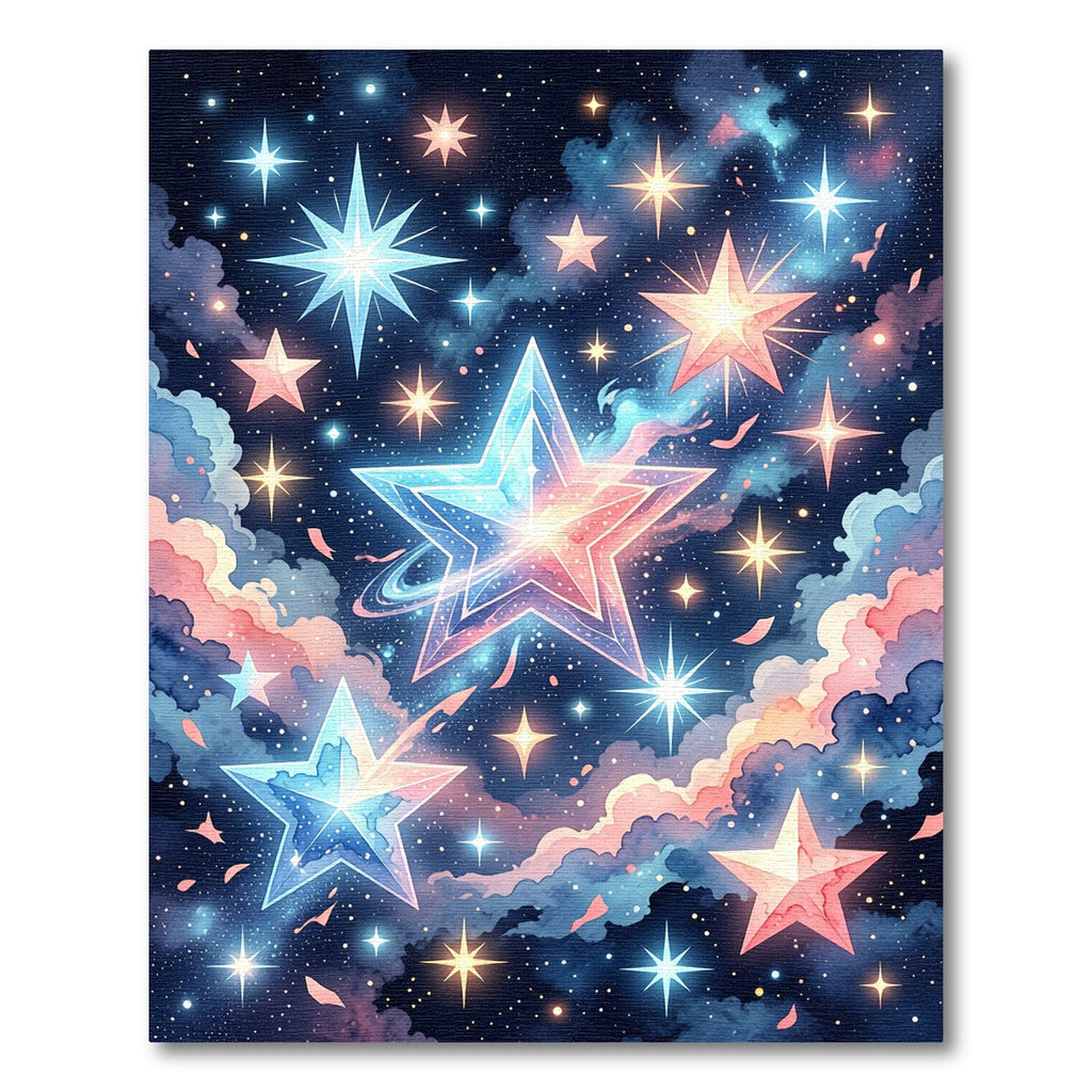Cosmic Pastel Starry Night Sky Rug
