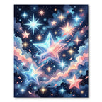 Cosmic Pastel Starry Night Sky Rug