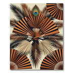 Exotic Peacock Feather Fan Composition Rug