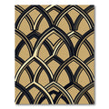 Gold and Black Art Deco Arch Rug