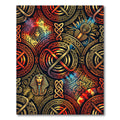 Ancient Egyptian Fire Medallion Rug