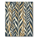 Dark Teal Leafy Branches Rug
