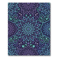 Deep Violet Teal Intricate Mandala Rug