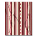 Deep Crimson And Rose Striped Rug