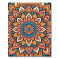 Vibrant Multi-Color Medallion Floral Mandala Rug