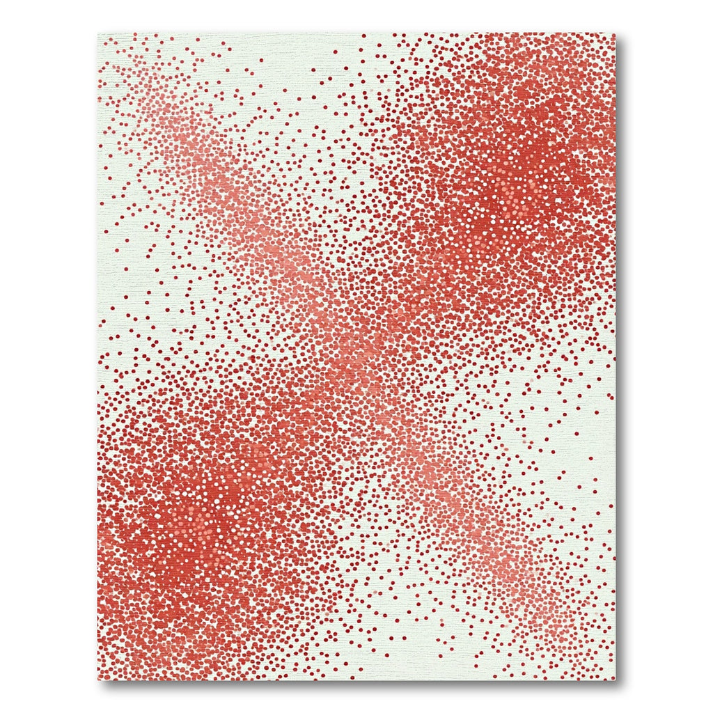 Crimson Dot Explosion Abstract Rug