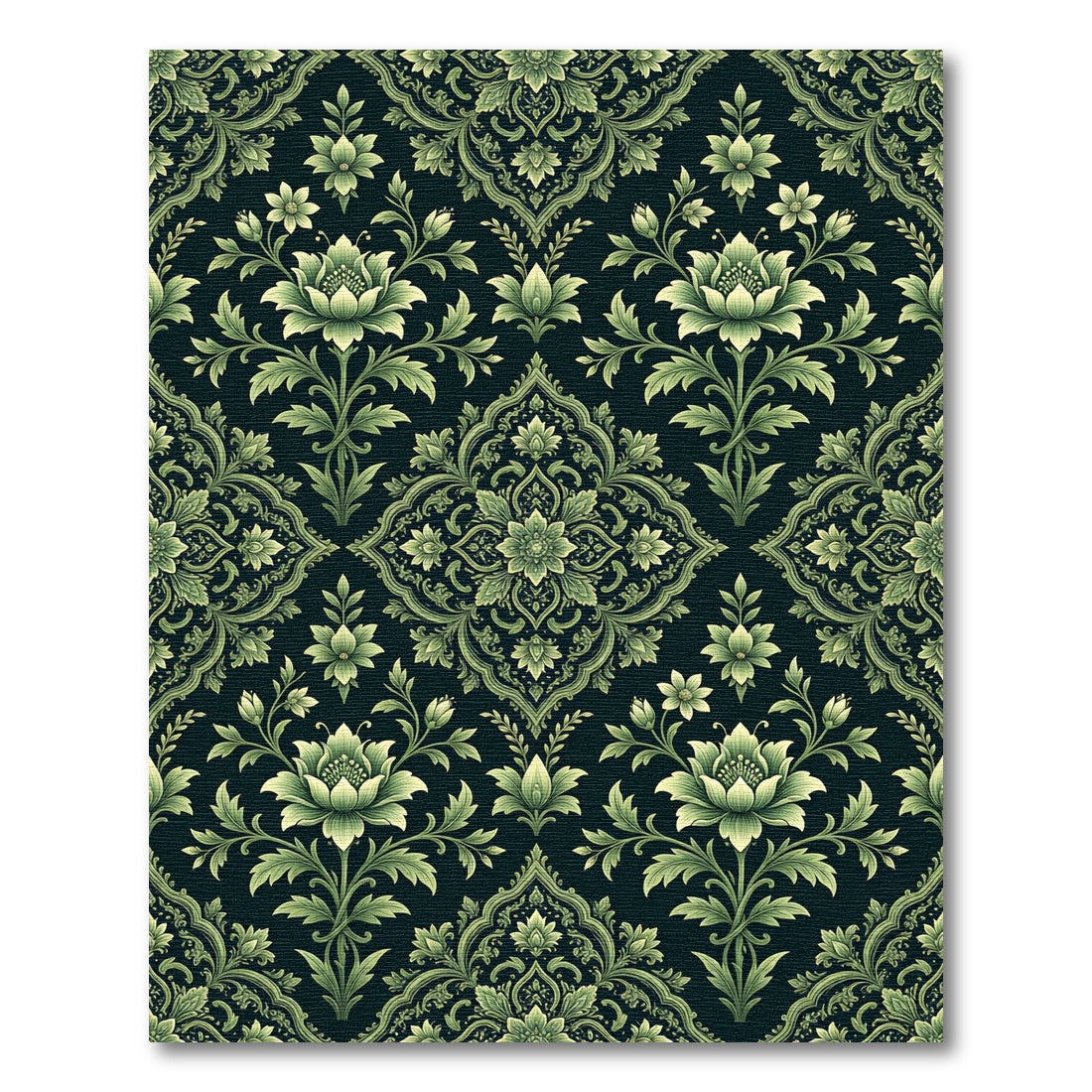 Grand Luminous Floral Damask Rug