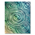 Ethereal Blue Teal Rippling Water Circles Rug