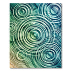 Ethereal Blue Teal Rippling Water Circles Rug