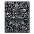 Ornate Silver Acanthus Scroll Rug