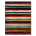 Rustic Earthy Tone Striped Rug