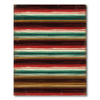 Rustic Earthy Tone Striped Rug