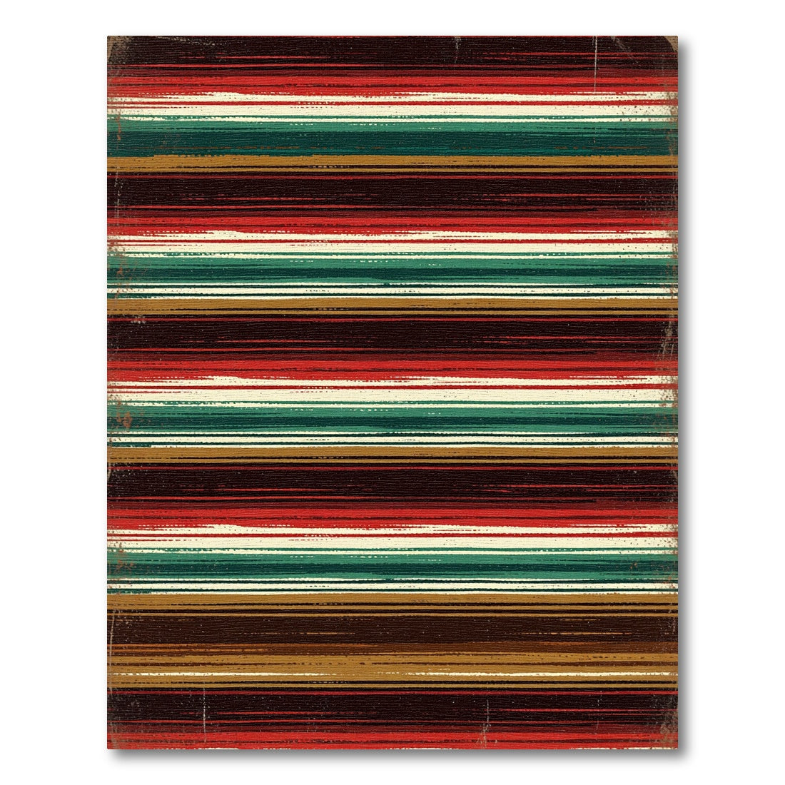 Rustic Earthy Tone Striped Rug