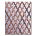 Sophisticated Copper and Charcoal Lattice Rug