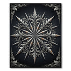 Silver Iron Gothic Star Medallion Rug