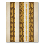 Golden Wheat Stalk Vertical Stripe Rug