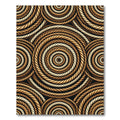 Braided Rope Swirls Gold Tan Rug