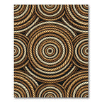 Braided Rope Swirls Gold Tan Rug