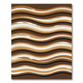 Earthy Brown Wavy Stripe Rug