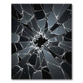 Monochromatic Shattered Glass Geometric Abstract Rug