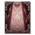 Elegant Rose Gold Victorian Damask Rug