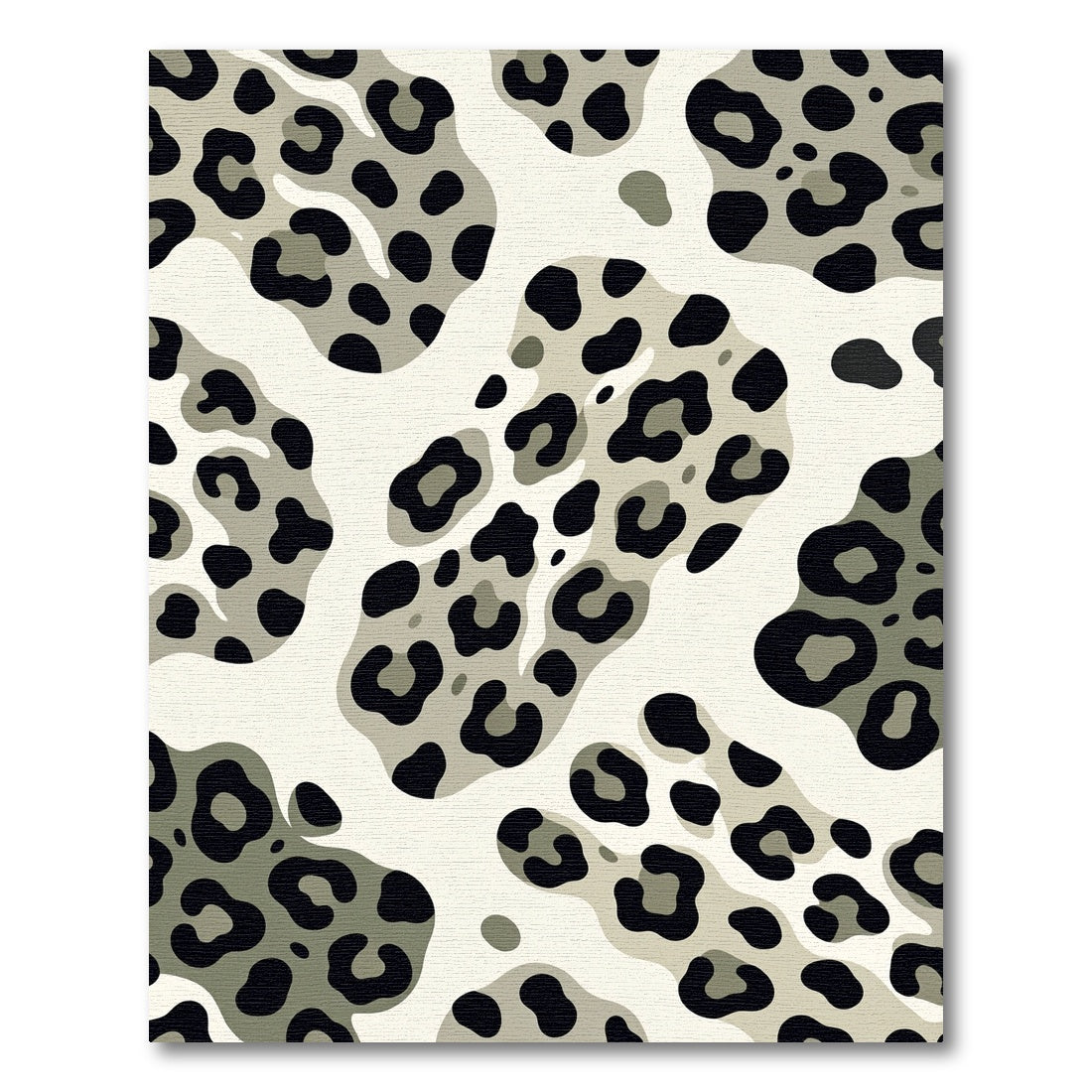 Taupe Leopard Spots Abstract Rug