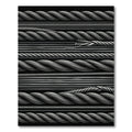 Monochrome Twisted Rope Lines Rug