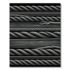 Monochrome Twisted Rope Lines Rug