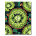Vibrant Green Sliced Kiwi Fruit Mosaic Rug