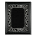 Ornate Silver Floral Border Rug