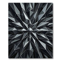 Dark Silver Geometric Facet Sculpture Rug