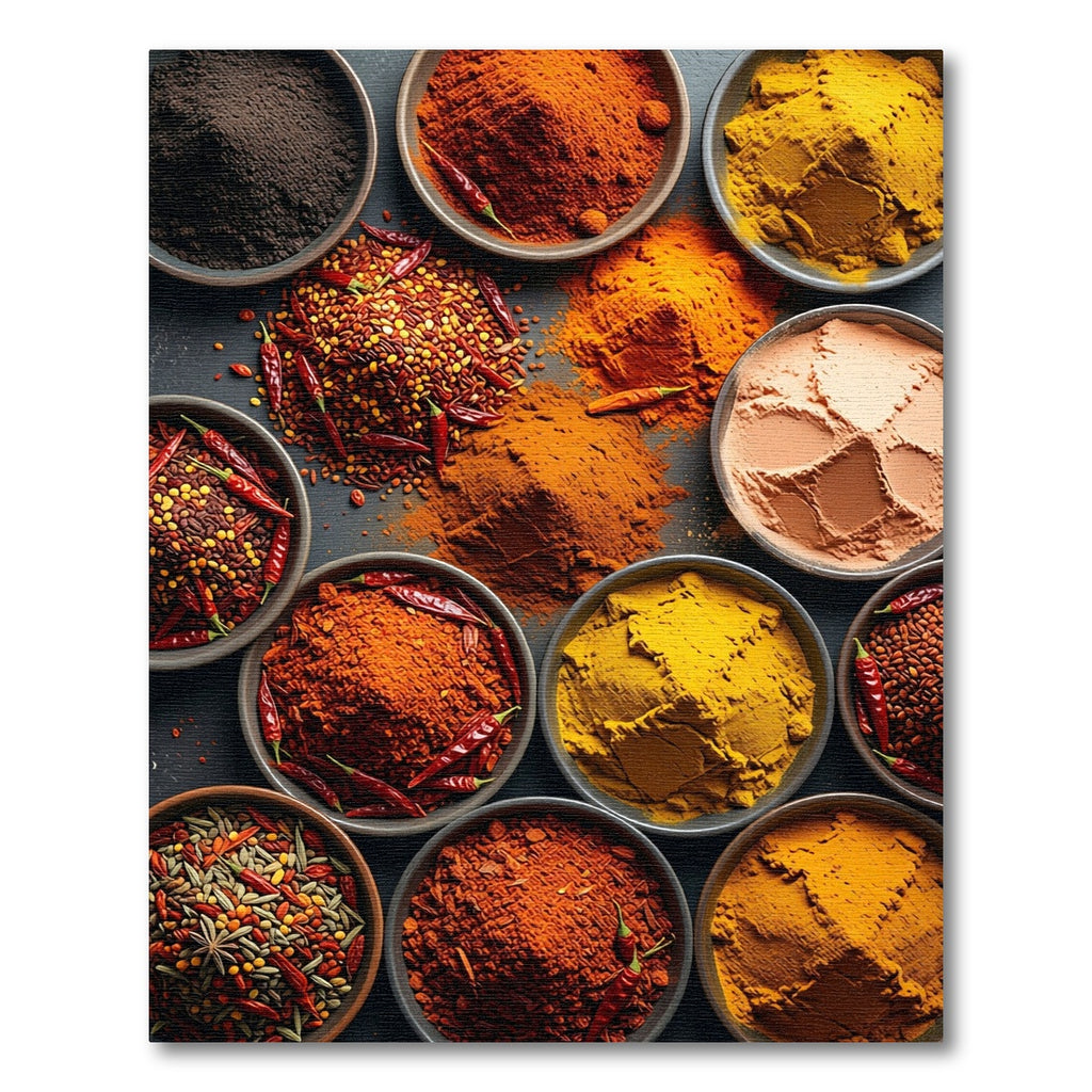 Vibrant Spiced Earth Culinary Mosaic Rug