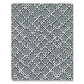Sophisticated Charcoal Gray Interlocking Diamond Grid Rug