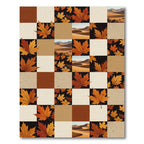 Autumn Leaves Desert Dunes Patchwork Rug