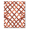 Interwoven Terracotta Wavy Lattice Texture Rug