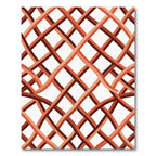 Interwoven Terracotta Wavy Lattice Texture Rug