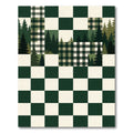 Forest Pine Plaid Checkered Farmhouse Rug