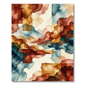 Abstract Ochre and Indigo Cloudscape Rug