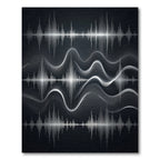 Silver Soundwave Abstract Lines Rug