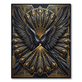 Art Deco Golden Peacock Feather Crest Rug
