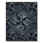 Mechanical Gray Turbine Vortex Rug